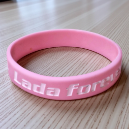 LADA FOREVER szilikon gyerek karkötő, rózsaszín